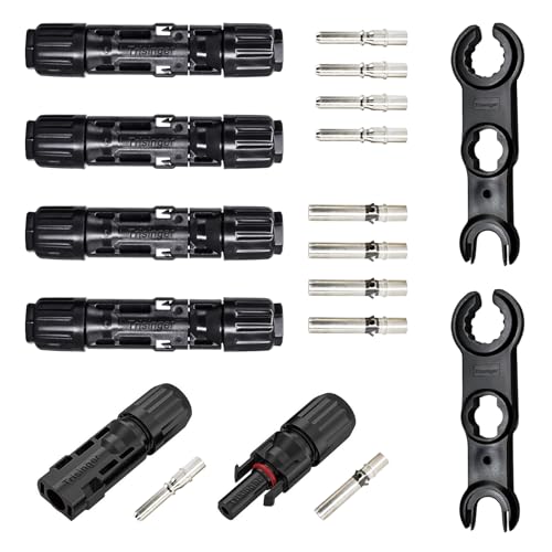 5Paare 10mm² Solar Stecker mit 2 Schraubenschlüsseln, Trisinger IP68 1500V PV Solarpanel Stecker, Vâ€¦ – Miniatur