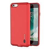 iPhone 6S / 6 Battery Case - ZeeHoo Ultra Slim Extended Battery Case With High Capacity 2000 mAh for iPhone 6S / 6 - 4.7 inch (Build-in Magnetic Metal for Car Phone Mount Holder) (Red)