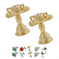 Cufflinks for Men + Presentation Box - Sport - Novelty Metal Designer Fun Cufflinks - Solid Brass Metal - Team Sports - One Pair