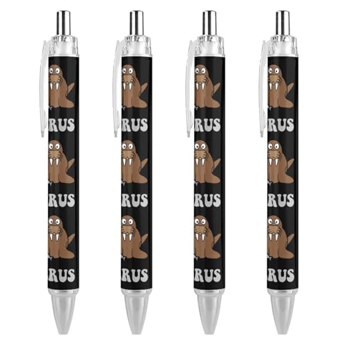 Bolígrafos retráctiles de 0,5 mm para mujeres y hombres, juego de 4 unidades de papelería