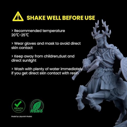 Image of ELEGOO Upgraded 8K Standard Photopolymer 3D Printer Resin, 405nm UV-Curing Resina for 8K /12K /14K /16K Saturn LCD MSLA DLP Impresora Space Grey 2000g