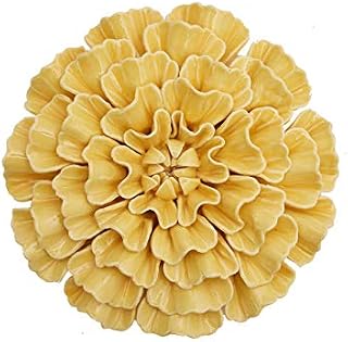 SEINHIJO Ceramic Wall Flower 3D Wall Arts Decor Sculpture Modern Home Gifts 18cm