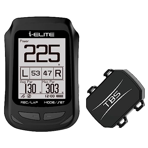 AROFLY i-Elite GPS Cycling/Bike Computer with Power Meter & Cadence Sensor, FTP Examination, LCD Backlight and HR Monitor, Pedal Ratio, Bluetooth app Connect