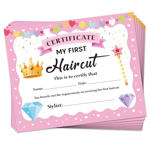 Certificat de première coupe de cheveux pour rassurer un enfant au salon