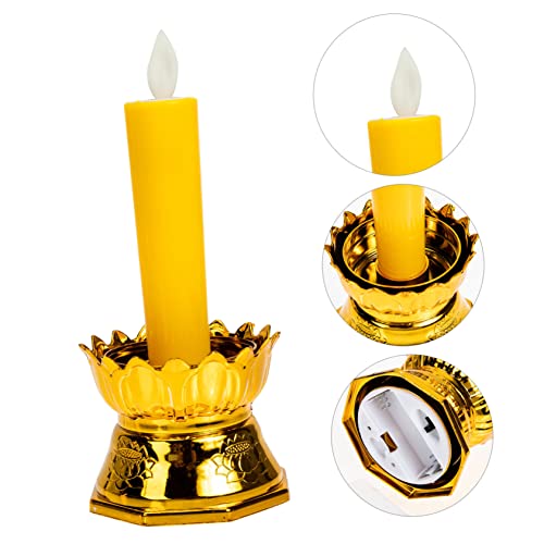 Velas electricas amarillas de ambiente con iluminacion LED 7