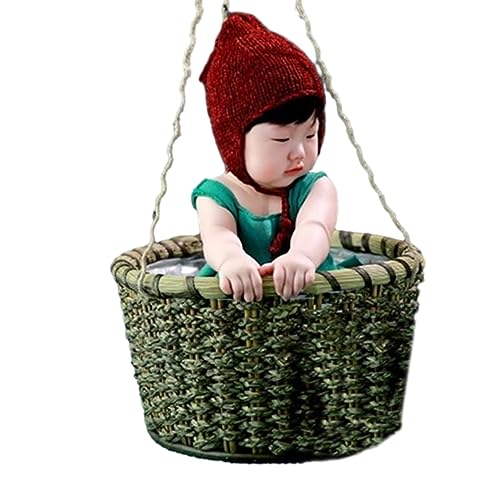 Newborn Photography Basket Infant Studio Woven Designed Basket Props Baby Photo Props for Studio Room