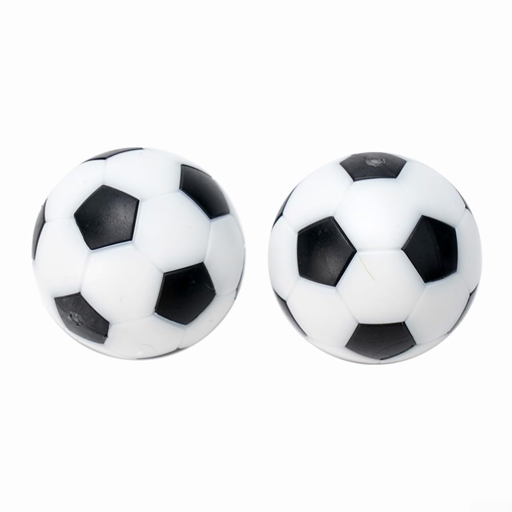 Lot De 6 Balles De Baby-foot 32 Mm – ABS Blanc/noir – Compatibles Tables Kicker, Barcelona, Roma – Glissement Fluide, Rechange Durable