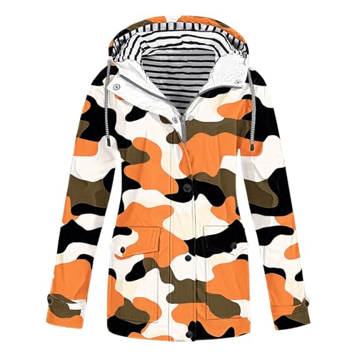 Veste de randonnée pour femme imperméable et respirante en grande taille avec fermeture éclair