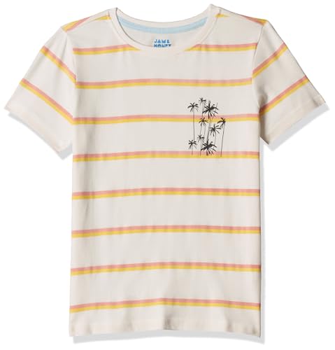 Image of Amazon Brand - Jam & Honey Boys 100% Cotton Printed Half Sleeves T-Shirt | Age 2-12 Years