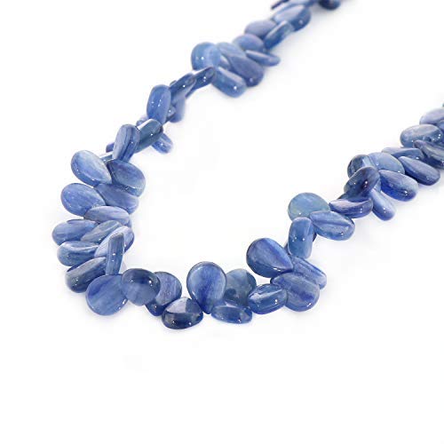 Collier de cyanite naturelle et perles poire en argent 925 haut de gamme