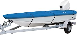 Classic Accessories Stellex All Seasons Boat Cover, Fits Boats 12' - 14' L x 68" W, Trailerable Boat Cover with Polyester Fade-Resistant Fabric, Model AA