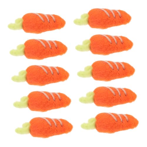 HOMSFOU 10 Pcs Carrot Cake Decorations Felt Brooch Vegetable Decoration for Crafts