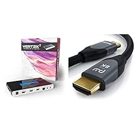 HDFury Vertex² HDF0115 4K HDMI Matrix-Umschalter und Extender 4x2 & CSL-Computer - 8k HDMI Kabel 2.1 1 Meter - 8K @ 60Hz 4K @ 120Hz mit DSC - HDMI 2.1 2.0a 2.0b - 3D - HDTV - UHD II