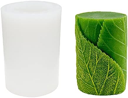 Tree Leaf Candle Mold Silicone Clay Soap Mould for Making Soy Wax Beeswax Candles Handmade Art Craft Fondant Cake Decor