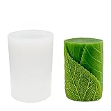 Tree Leaf Candle Mold Silicone Clay Soap Mould for Making Soy Wax Beeswax Candles Handmade Art Craft