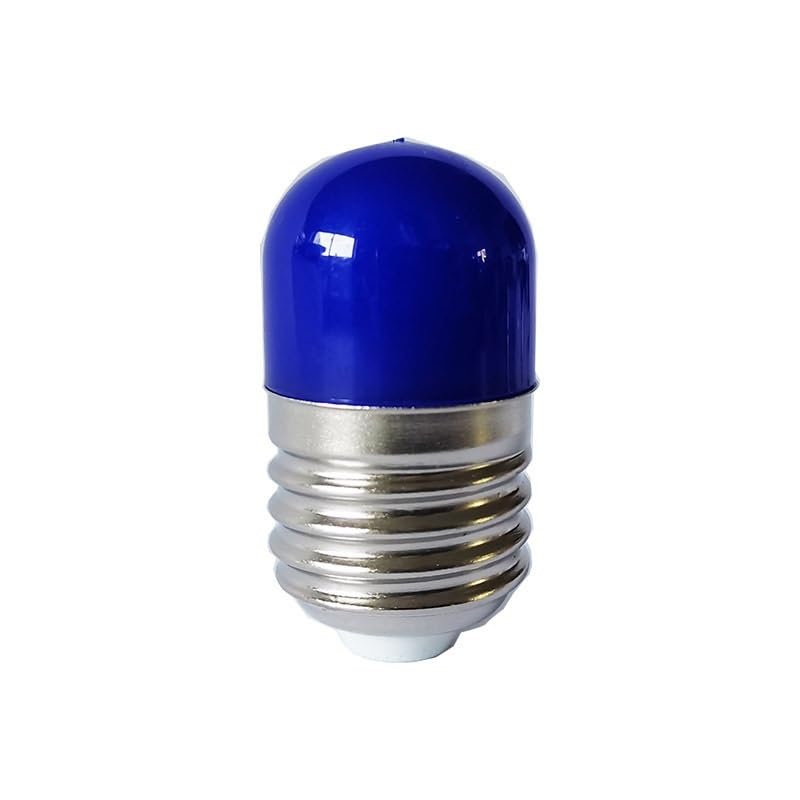 RZL Iluminación, Paquete de 20 Bombillas LED de Colores, CC 85-265 V, T26S, Rosca E27/bayoneta B22, 2 W, luz Decorativa navideña(Azul,E27)