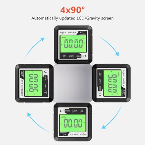 Inclinomètre compact précis avec écran LCD rétroéclairé - 4