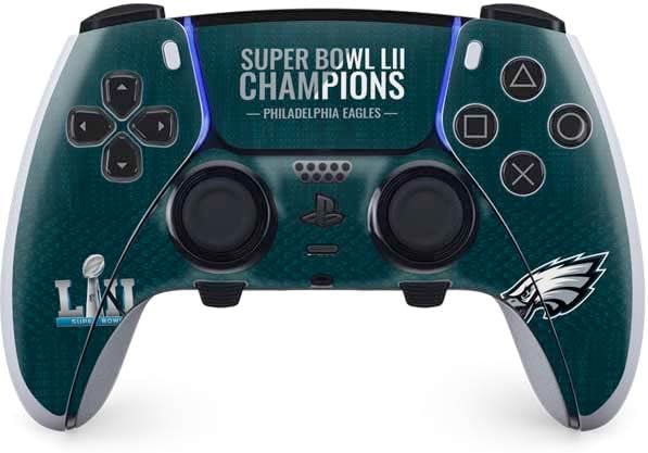 Skinit Decal Gaming Skin Compatible with PS5 DualSense Edge Pro Controller - Officially Licensed NFL Philadelphia Eagles Super Bowl LII Champions Design