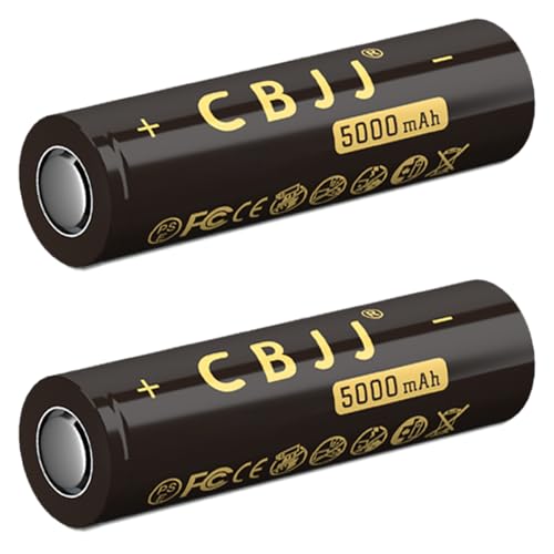CBJJ 21700 5000mAh Ni-MH Batteries 3.7V 2-Pack