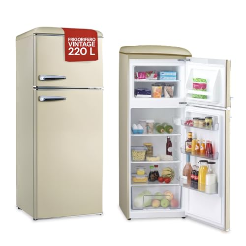 Wintem - Frigorifero Doppia Porta da 220L con Freezer Integrato,