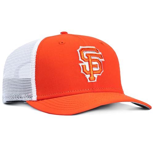 New Era SF San Francisco Giants 9SEVENTY City Connect Trucker Snapback Cap, Adjustable Hat Orange