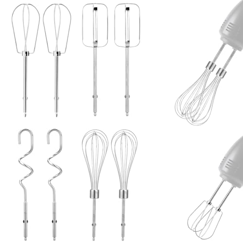 8uds Accesorios Batidora Mano, 4 Estilos Plateados Acero Inoxidable Batidora Mano Pequeños Electrodomésticos de Cocina Compatibles con BLACK & DECKER para Reemplazo de Licuadora