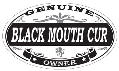 Black Mouth Cur Oval Sticker