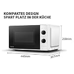 Toshiba MM2-MM20PF(WH) Mikrowelle mit 5 Leistungsstufen, einfaches Abtauen, 20 L, 800 W, Weiß – Bild 2