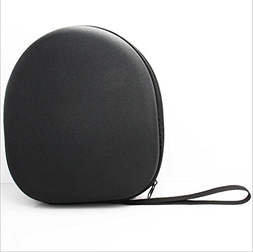 Kopfhörer Tasche für on Ear/Over Ear Headset, Ohrhörer Schutzhüllen Case, 21 x 18.5 x 6cm, schwarz