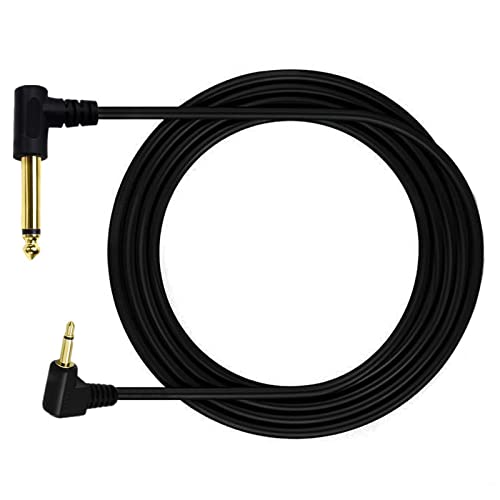 Cable adaptador 6.35mm mono a 3.5mm mono 1.8 m miniatura 3