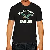 Team Fan Apparel NFL Adult Retro Gameday Unisex T-Shirt, Tag-Less Comfortable Football Apparel, Officially Licensed (Philadelphia Eagles - Black, X-Large)