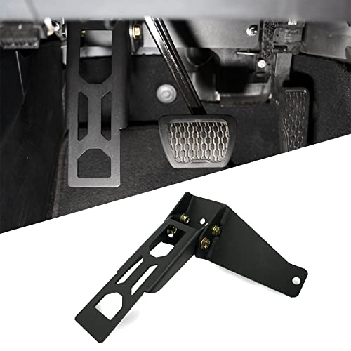 DV8 Offroad Adjustable Dead Pedal Compatible with Jeep Wrangler JL & Gladiator JT | Adjustable Foot Rest Angle | Left Side Mount | Automatic Transmission Only | Bolt-On Installation