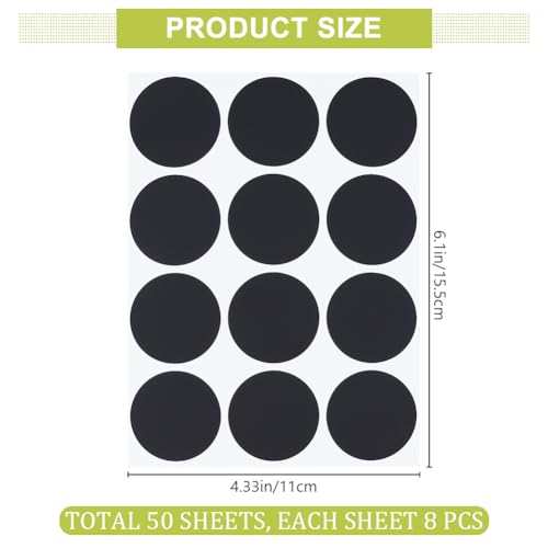 CRASPIRE 360Pcs Chalkboard Labels Round Blackboard Labels Stickers PVC Waterproof Reusable Erasable Blank Stickers Peel and Stick for Pantry Jar Canisters Office Home Kitchen - Image 2