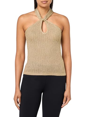 GUESS Women's Sleeveless Halter Keyhole Ella Sweater