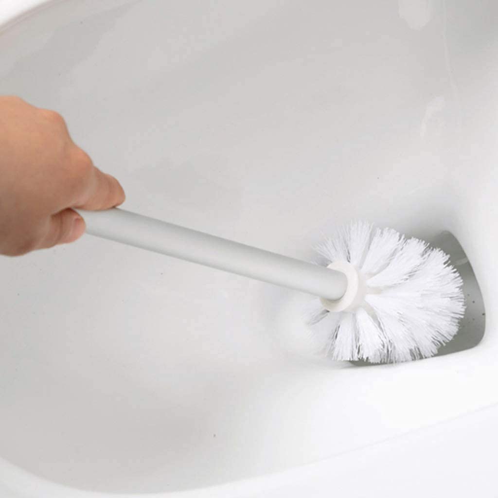 Cepillo de Limpieza Escobilla Y Soporte para Inodoro Montado En La Pared, Juego De Escobilla para Inodoro con Mango Largo para Baño, Escobilla para Inodoro De Aluminio Espacial Cepillo de Baño