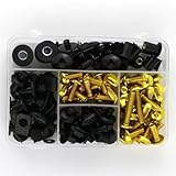 Vis Accessoires Kit De Carénage Complet pour Moto, Écrous Et Boulons pour Suzuki DL1000 V-Strom 1000 2002-2019/pour Katana GSXF 650 GSX 650F 2008-2012(Yellow)