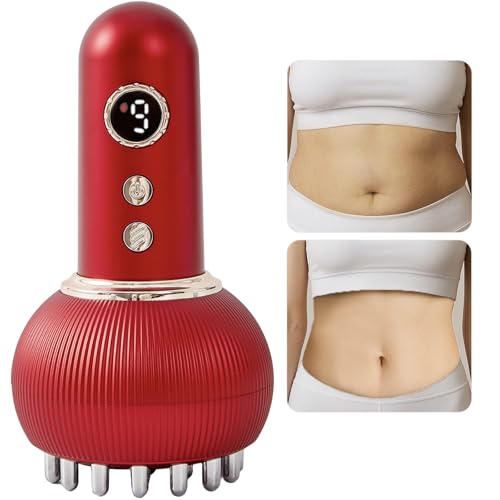 Lymphatic-Drainage-Massager-Anti-Cellulite-Massage-Tool-Helps-Reduce-Stretch-Marks-Cellulite-for-Legs-Arms-Belly-Body-Sculpting-Machine-with-Microcurrent-Light-Heat-VibrationRed