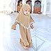 Newborn Infant Baby Girl Prayer Dress, Muslim Clothes for Toddler Kids Long Sleeve Abaya with Hijab Two Piece Maxi Islamic Dress Set Kaftan Middle East Arabian Dubai Robe Ramadan Eid Khaki 2-3T