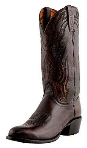 Lucchese Men's Handmade Lonestar Calf Cowboy Boot Medium Toe Walnut 12 EE US