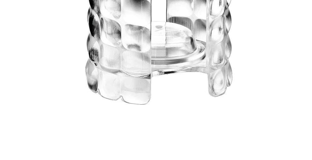 Guzzini Portabicchieri Tiffany, Trasparente, 12 x 10.3 x h18.3 cm & Tiffany Portatovaglioli, SMMA, 20 x 20 x h7.3 cm