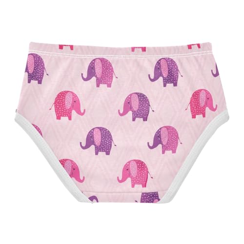 Joisal Girls Underwear Toddlers 2t Cotton Cute Panties Girl Florals Undies Kids Briefs Cute Pink Purple Elephants2