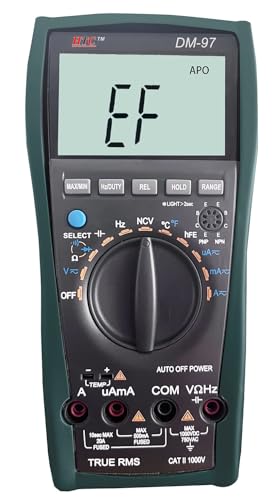 HTC Instrument DM-97 Digital Multimeter 3 3/4 TRMS-4000 Counts,Capacitance,Frequency,TEMP Digital Multimeter (Black, Yellow 4000 Counts) (B0BFM1JSSL) Amazon Price History, Amazon Price Tracker