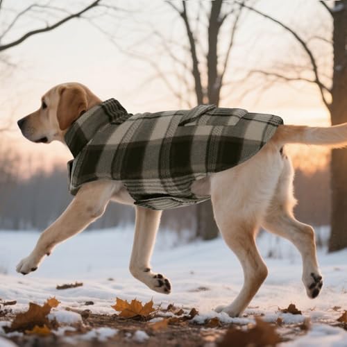 ASENKU Hundemantel für Kleine Hunde XS,Warme Hundemantel Winter, Fleece Hundejacke Reversible wasserdichte Winddichte Kalte Wetter Winterjacken & Wintermäntel mit Geschirr Loch
