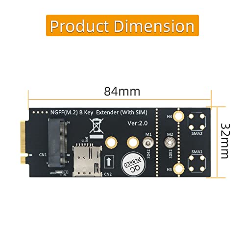 Adaptateur M.2 Key B avec emplacement carte SIM pour module 4G 5G HLT - 3