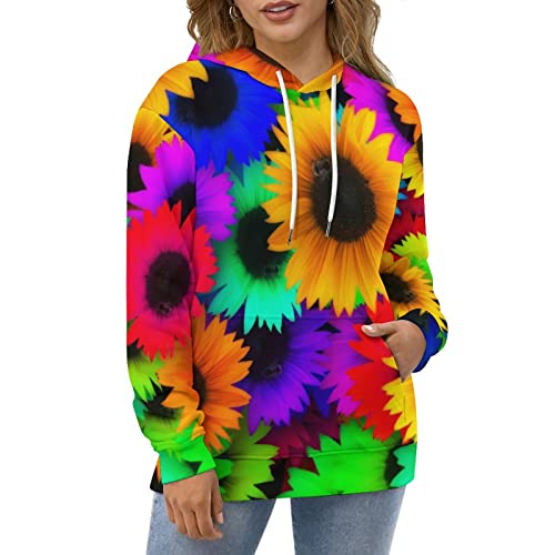 Sweat à capuche fleur de couleur UMENG pull unisexe à manche longue taille S - 5