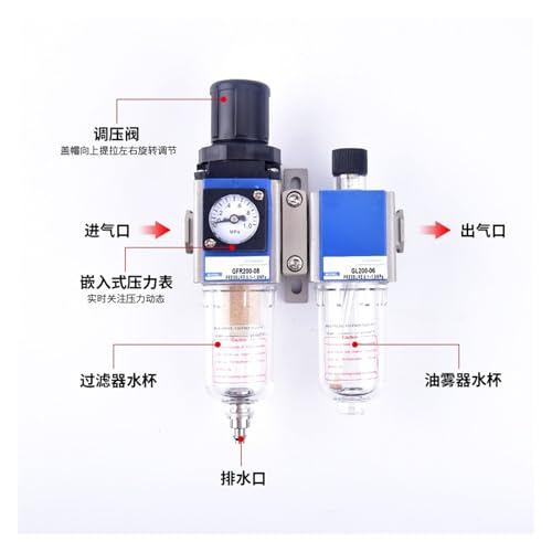 Separador de aceite y agua GFC200 para regular la presión del aire 2