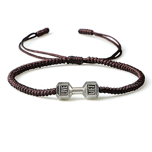 Bracelets pour hommes femmes charme haltère à porter du sport au bureau