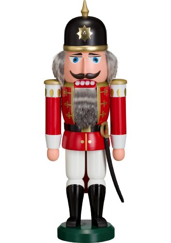 Seiffener Volkskunst echt Erzgebirge Nussknacker Soldat 37 cm (rot)