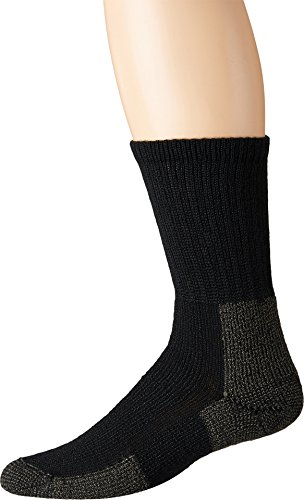 thorlos mens Kx Max Cushion Crew Hiking Socks, Black, Large US