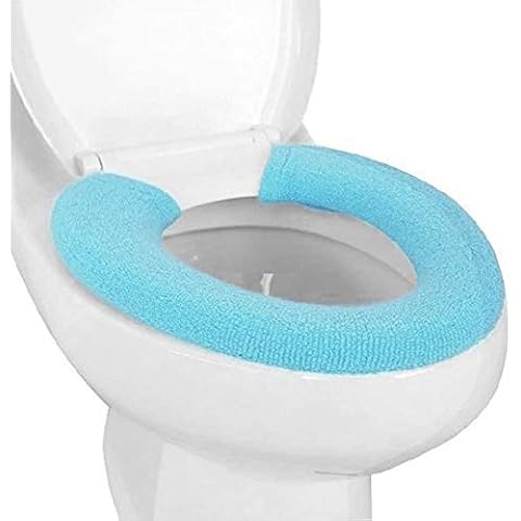 Soft Warm Thicken Stretchable Toilet Seats Covers (Blue) Cover
